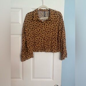 Anthropologie leopard print long sleeve